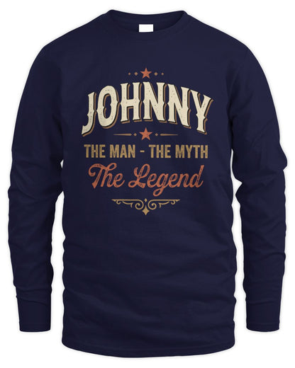 I'm Name I'm Not Rude I Just Have The Balls Funny T-Shirt JOHNNY M1-77 / Men's Long Sleeved T-Shirt / navy