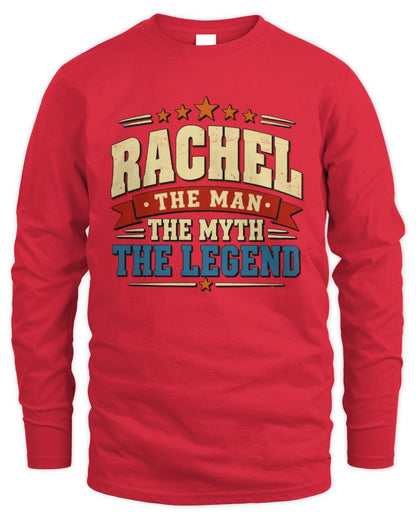 The Man The Myth The Legend Ribbon Vintage T-Shirt RACHEL M1-56 / Men's Long Sleeved T-Shirt / red
