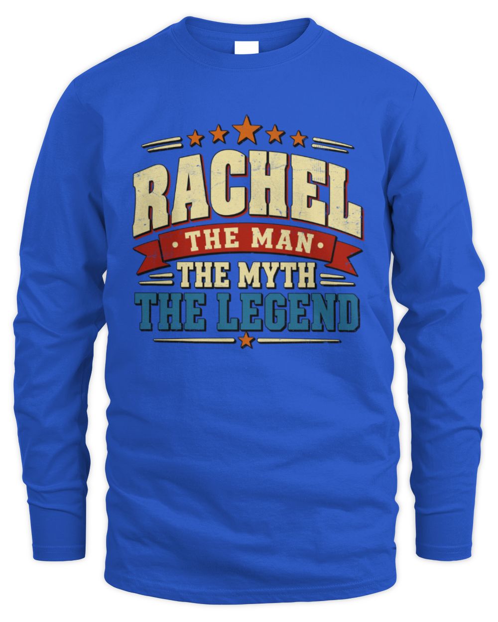 The Man The Myth The Legend Ribbon Vintage T-Shirt RACHEL M1-56 / Men's Long Sleeved T-Shirt / royal