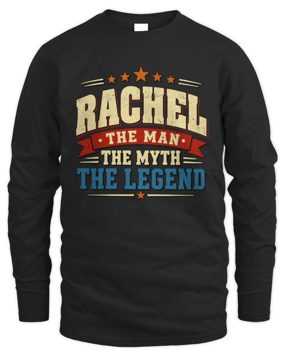 The Man The Myth The Legend Ribbon Vintage T-Shirt RACHEL M1-56 / Men's Long Sleeved T-Shirt / black