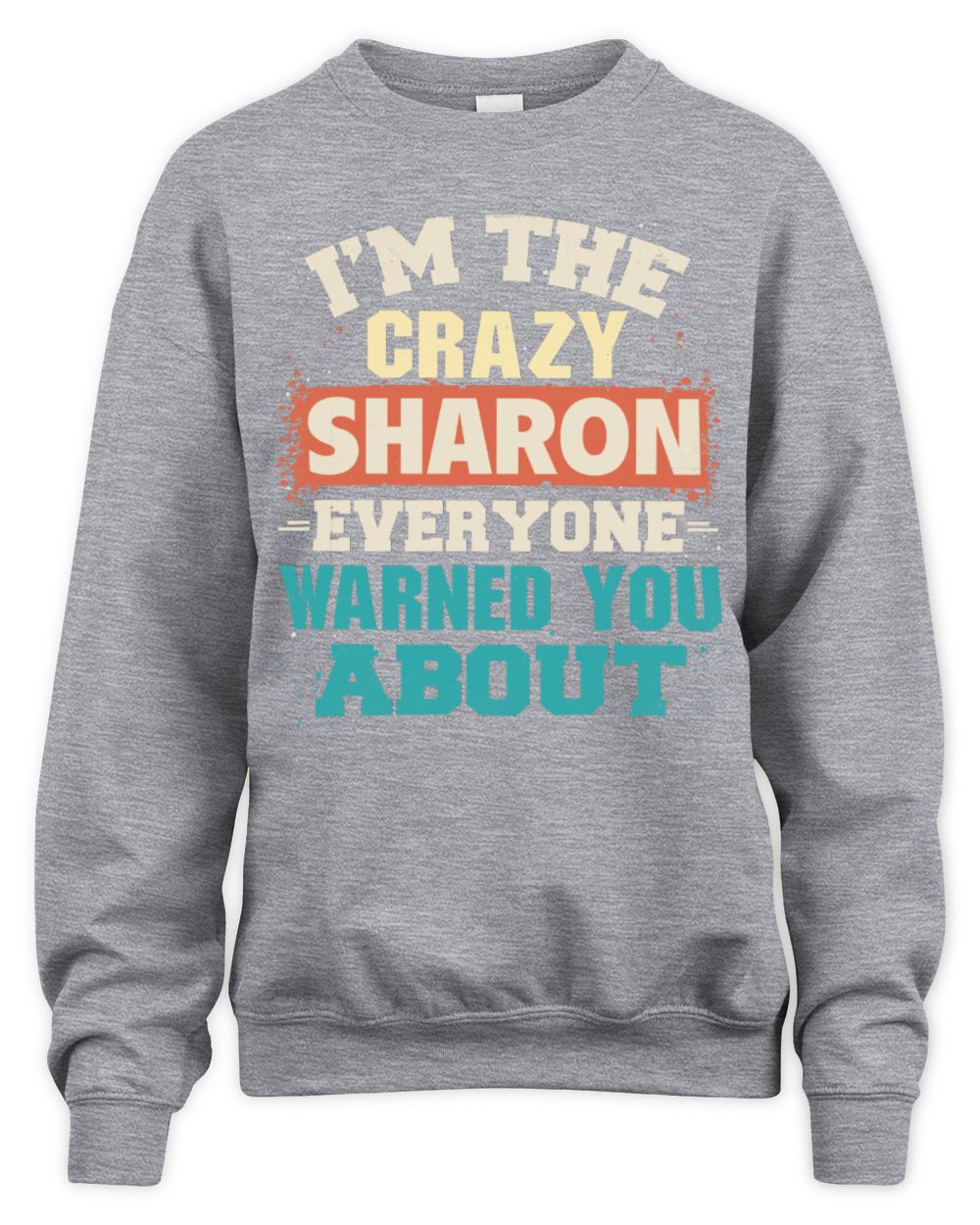 I'm the Crazy One Everyone Warned You About Retro Graphic T-Shirt SHARON M1-70 / Unisex Sweatshirt / sport grey