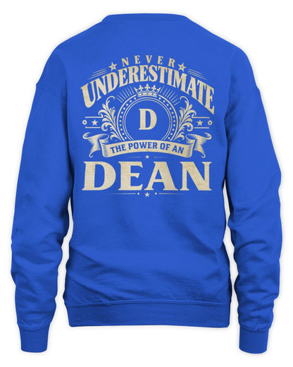 Never Underestimate Your Name Luxury Logo Shirt DEAN M1-63 / Unisex Sweatshirt / royal