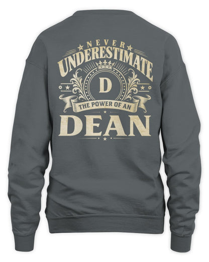 Never Underestimate Your Name Luxury Logo Shirt DEAN M1-63 / Unisex Sweatshirt / charcoal