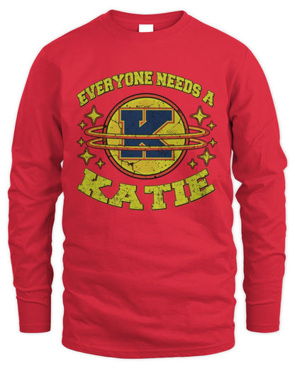Everyone Needs a Your Name Shirt KATIE M1-76 / Men's Long Sleeved T-Shirt / red