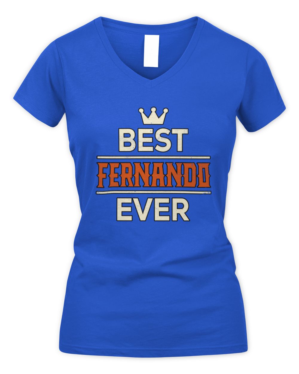 Best Your Name With Crown Shirt FERNANDO M1-59 / Women's V-Neck T-Shirt / royal