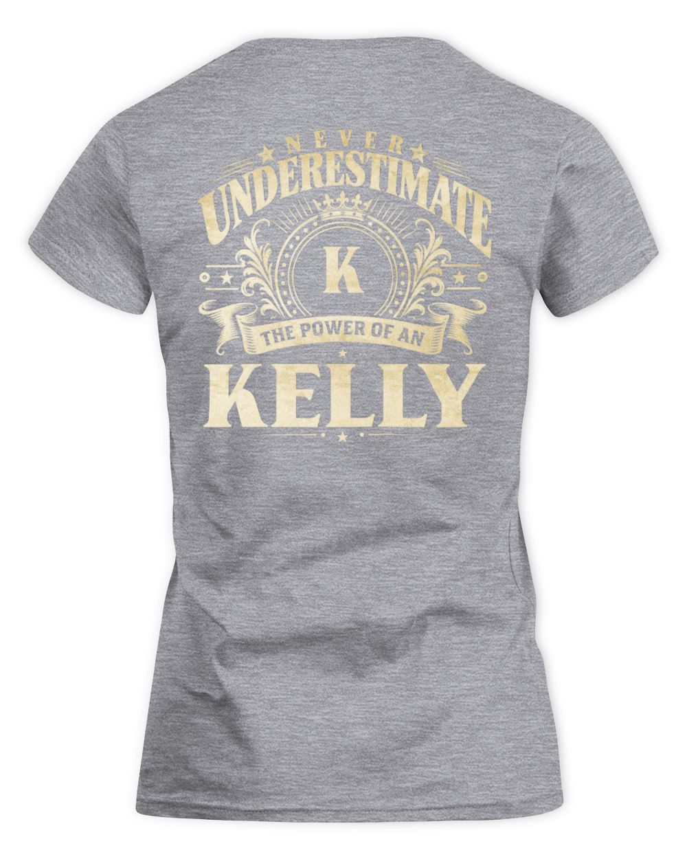 Never Underestimate Your Name Luxury Logo Shirt KELLY M1-63 / Women's Standard T-Shirt / sport grey