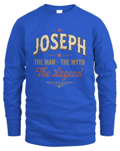 I'm Name I'm Not Rude I Just Have The Balls Funny T-Shirt JOSEPH M1-77 / Men's Long Sleeved T-Shirt / royal