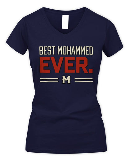 Best Your Name Ever Cool Shirt MOHAMMED M1-58 / Women's V-Neck T-Shirt / navy