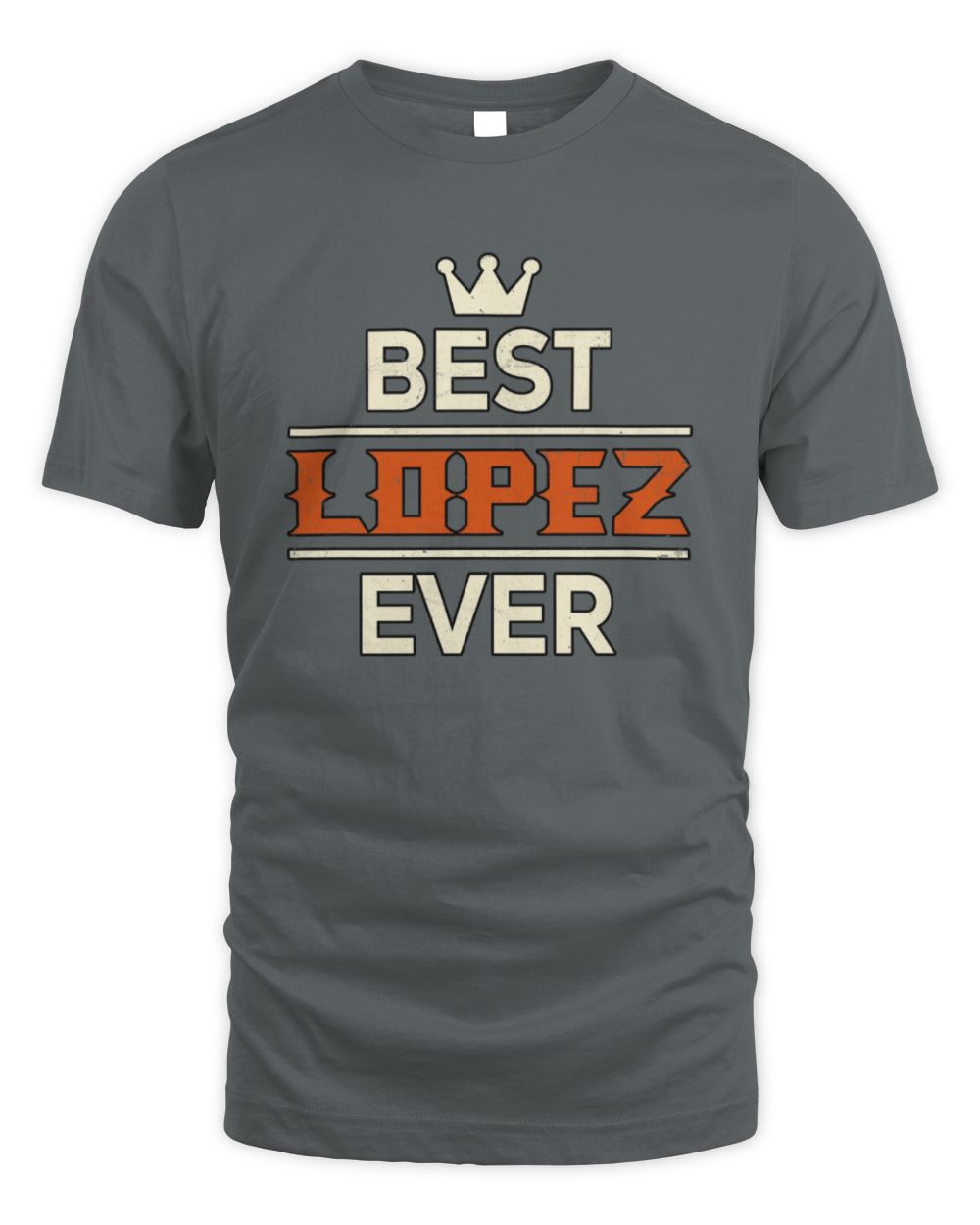 Best Your Name With Crown Shirt LOPEZ M1-59 / Unisex Standard T-Shirt / charcoal