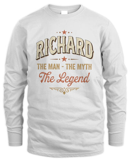 I'm Name I'm Not Rude I Just Have The Balls Funny T-Shirt RICHARD M1-77 / Men's Long Sleeved T-Shirt / white