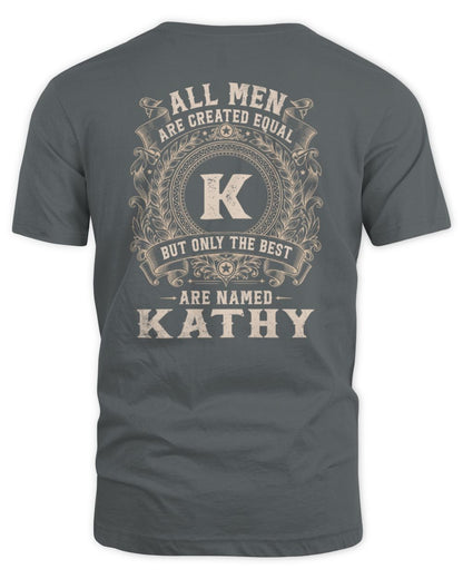 All Men Are Created Equal Cool Logo Shirt KATHY M1-60 / Unisex Standard T-Shirt / charcoal