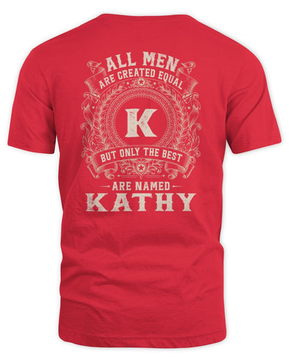 All Men Are Created Equal Cool Logo Shirt KATHY M1-60 / Unisex Standard T-Shirt / red