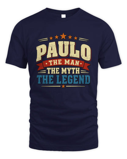 The Man The Myth The Legend Ribbon Vintage T-Shirt PAULO M1-56 / Unisex Standard T-Shirt / navy