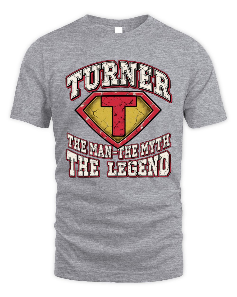 The Man The Myth The Legend Superman Graphic T-Shirt TURNER M1-74 / Unisex Standard T-Shirt / sport grey