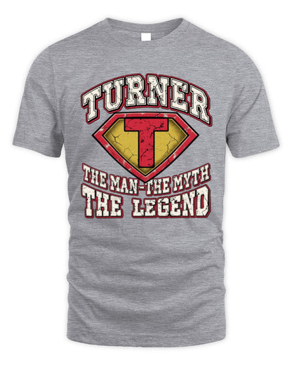 The Man The Myth The Legend Superman Graphic T-Shirt TURNER M1-74 / Unisex Standard T-Shirt / sport grey
