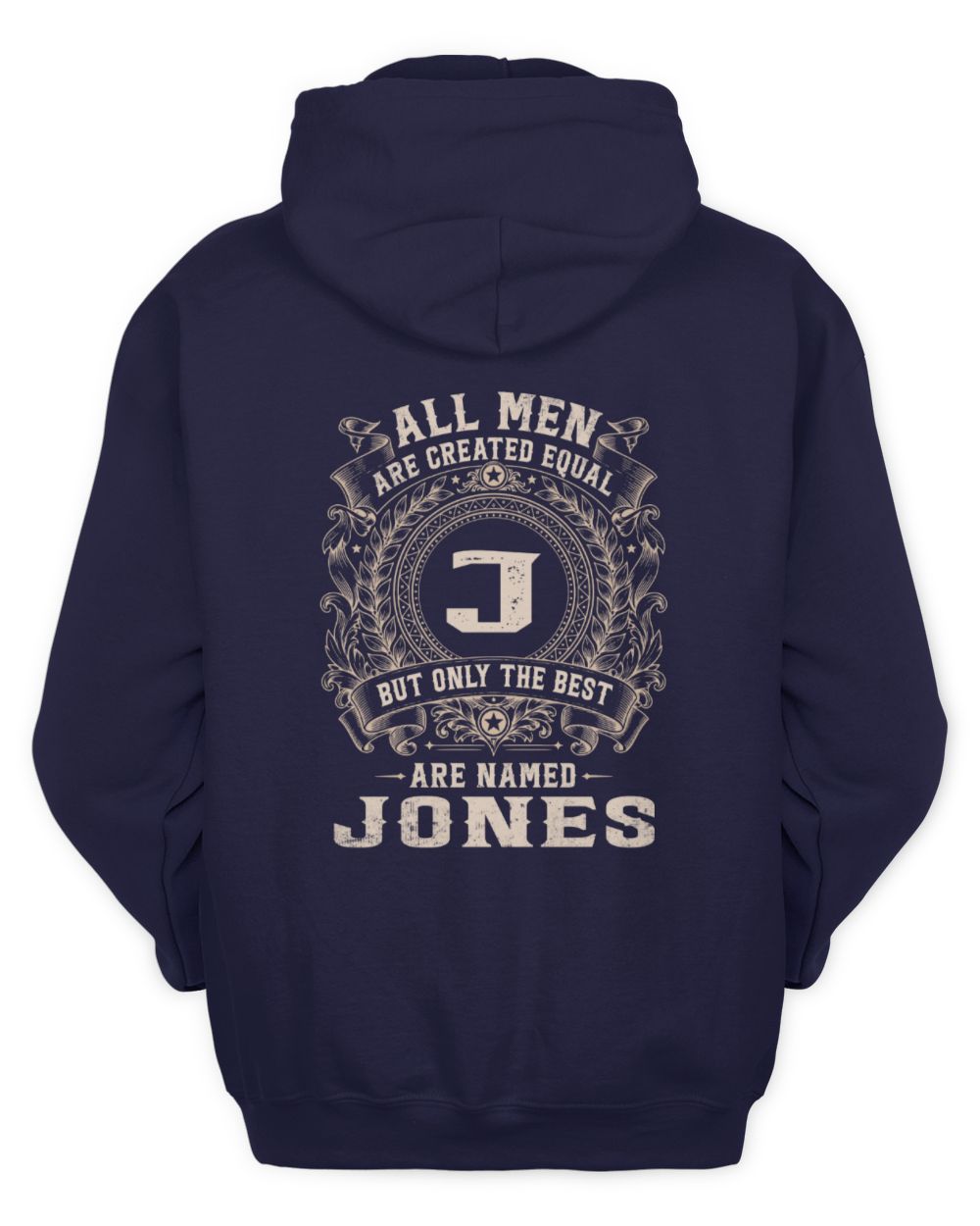 All Men Are Created Equal Cool Logo Shirt JONES M1-60 / Unisex Hoodie / navy