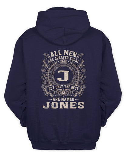 All Men Are Created Equal Cool Logo Shirt JONES M1-60 / Unisex Hoodie / navy
