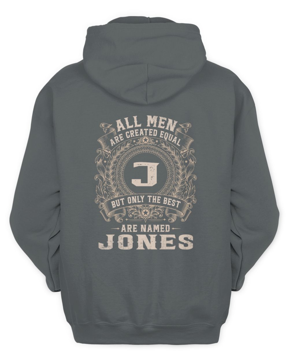 All Men Are Created Equal Cool Logo Shirt JONES M1-60 / Unisex Hoodie / charcoal