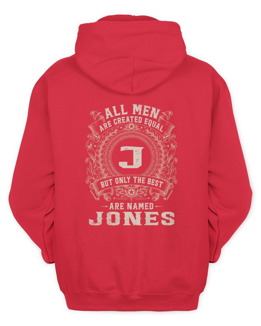 All Men Are Created Equal Cool Logo Shirt JONES M1-60 / Unisex Hoodie / red