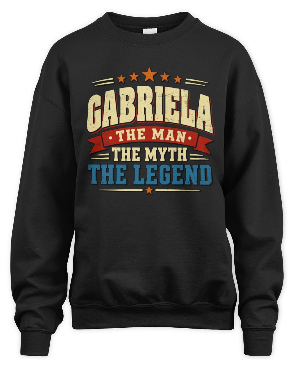 The Man The Myth The Legend Ribbon Vintage T-Shirt GABRIELA M1-56 / Unisex Sweatshirt / black