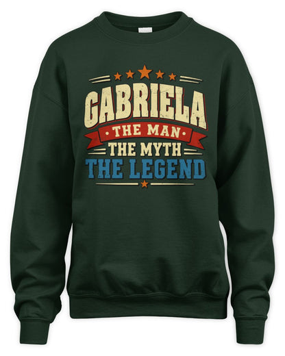 The Man The Myth The Legend Ribbon Vintage T-Shirt GABRIELA M1-56 / Unisex Sweatshirt / forest green