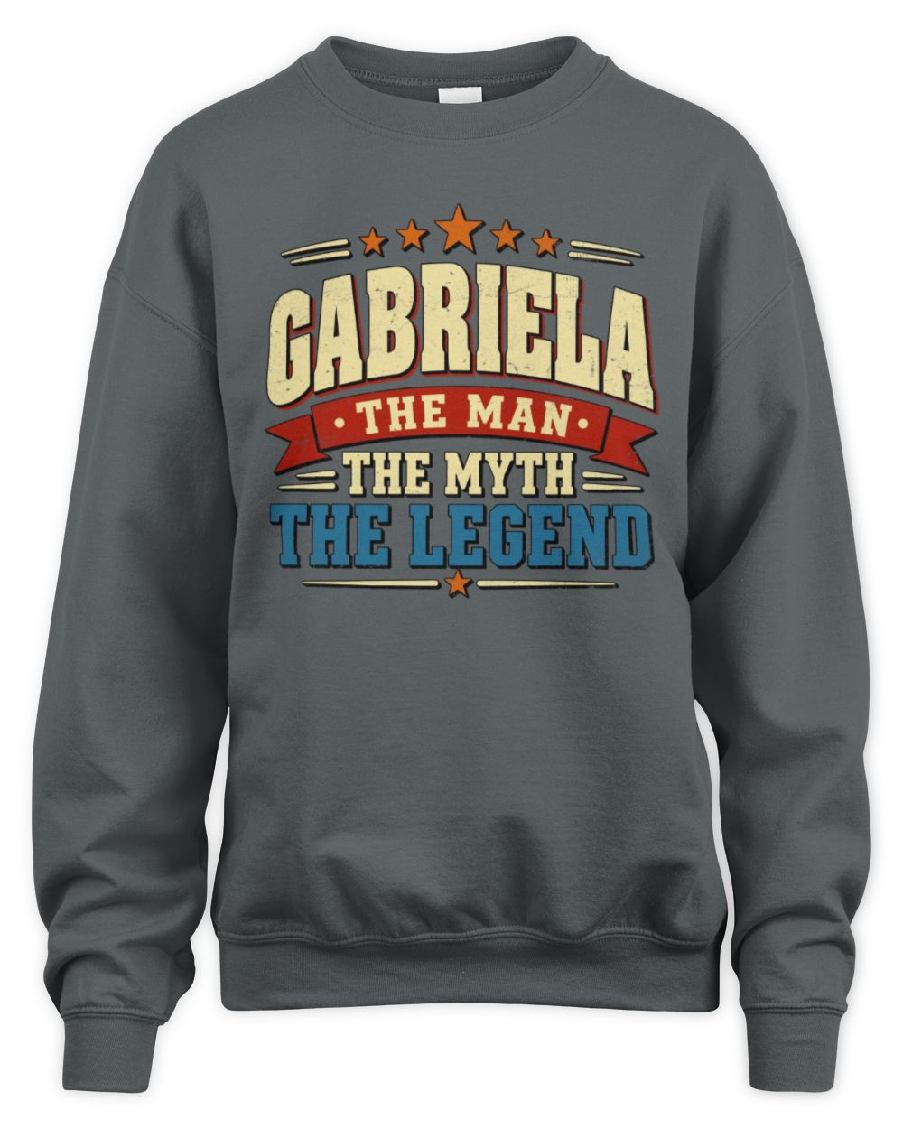 The Man The Myth The Legend Ribbon Vintage T-Shirt GABRIELA M1-56 / Unisex Sweatshirt / charcoal