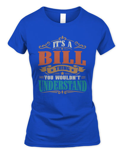 It’s a Name Thing Personalized Retro T-Shirt BILL M1-47 / Women's Standard T-Shirt / royal