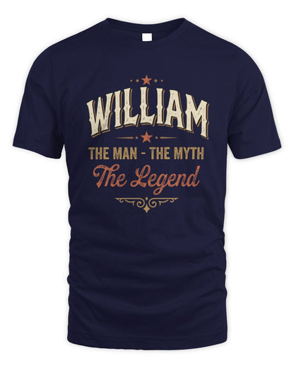 I'm Name I'm Not Rude I Just Have The Balls Funny T-Shirt WILLIAM M1-77 / Unisex Standard T-Shirt / navy