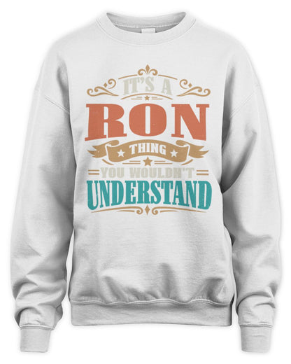 It’s a Name Thing Personalized Retro T-Shirt RON M1-47 / Unisex Sweatshirt / white