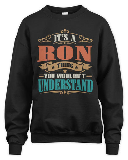 It’s a Name Thing Personalized Retro T-Shirt RON M1-47 / Unisex Sweatshirt / black