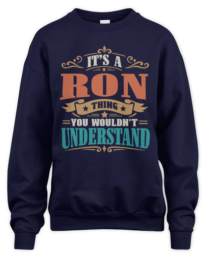 It’s a Name Thing Personalized Retro T-Shirt RON M1-47 / Unisex Sweatshirt / navy