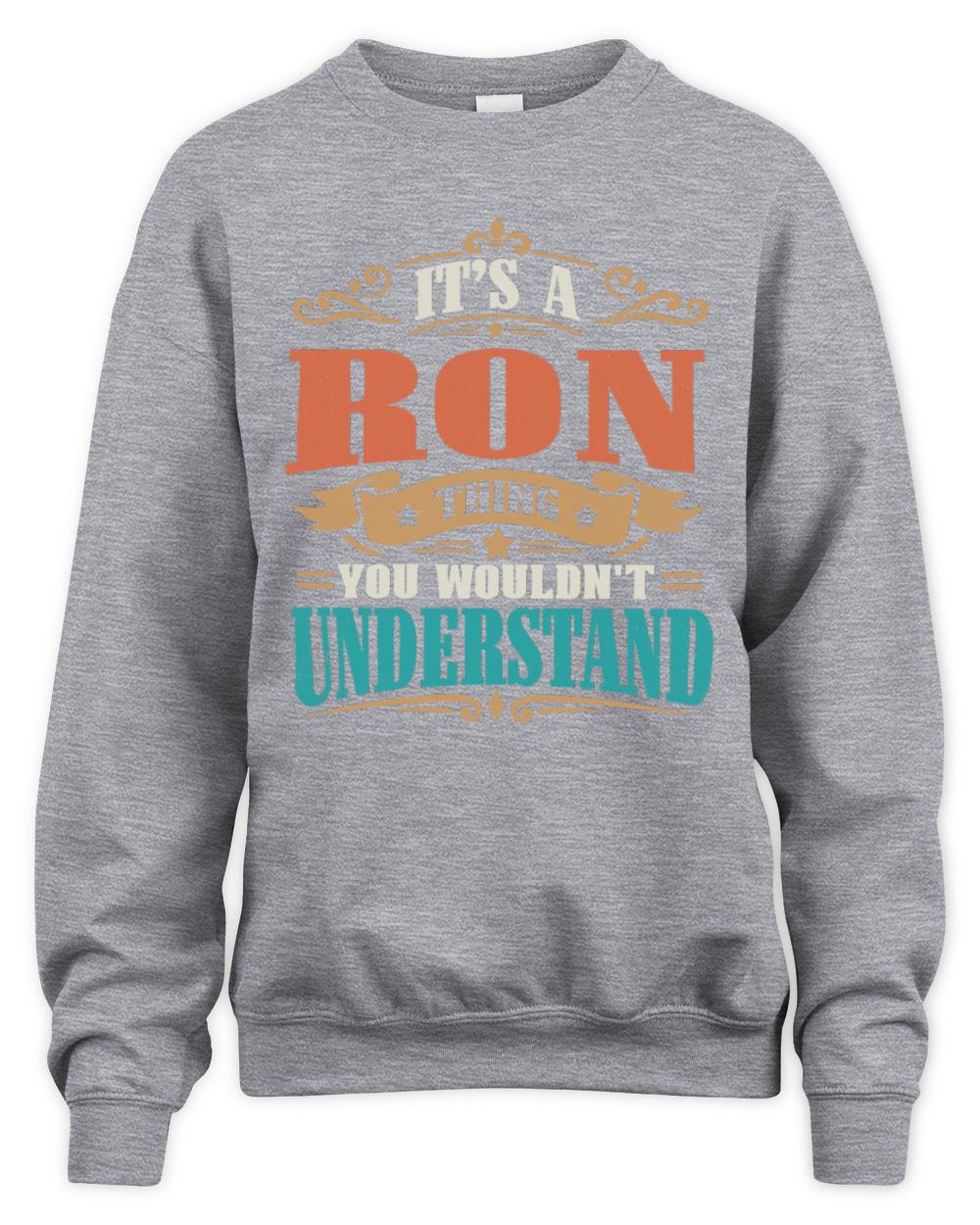 It’s a Name Thing Personalized Retro T-Shirt RON M1-47 / Unisex Sweatshirt / sport grey