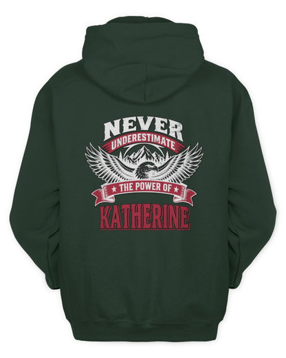 Never Underestimate Your Name Eagle Mountain Shirt KATHERINE M1-61 / Unisex Hoodie / forest green