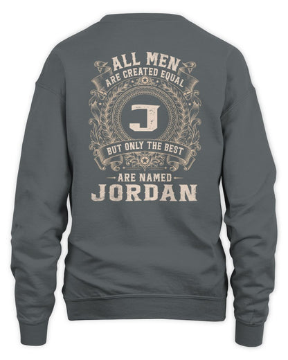 All Men Are Created Equal Cool Logo Shirt JORDAN M1-60 / Unisex Sweatshirt / charcoal