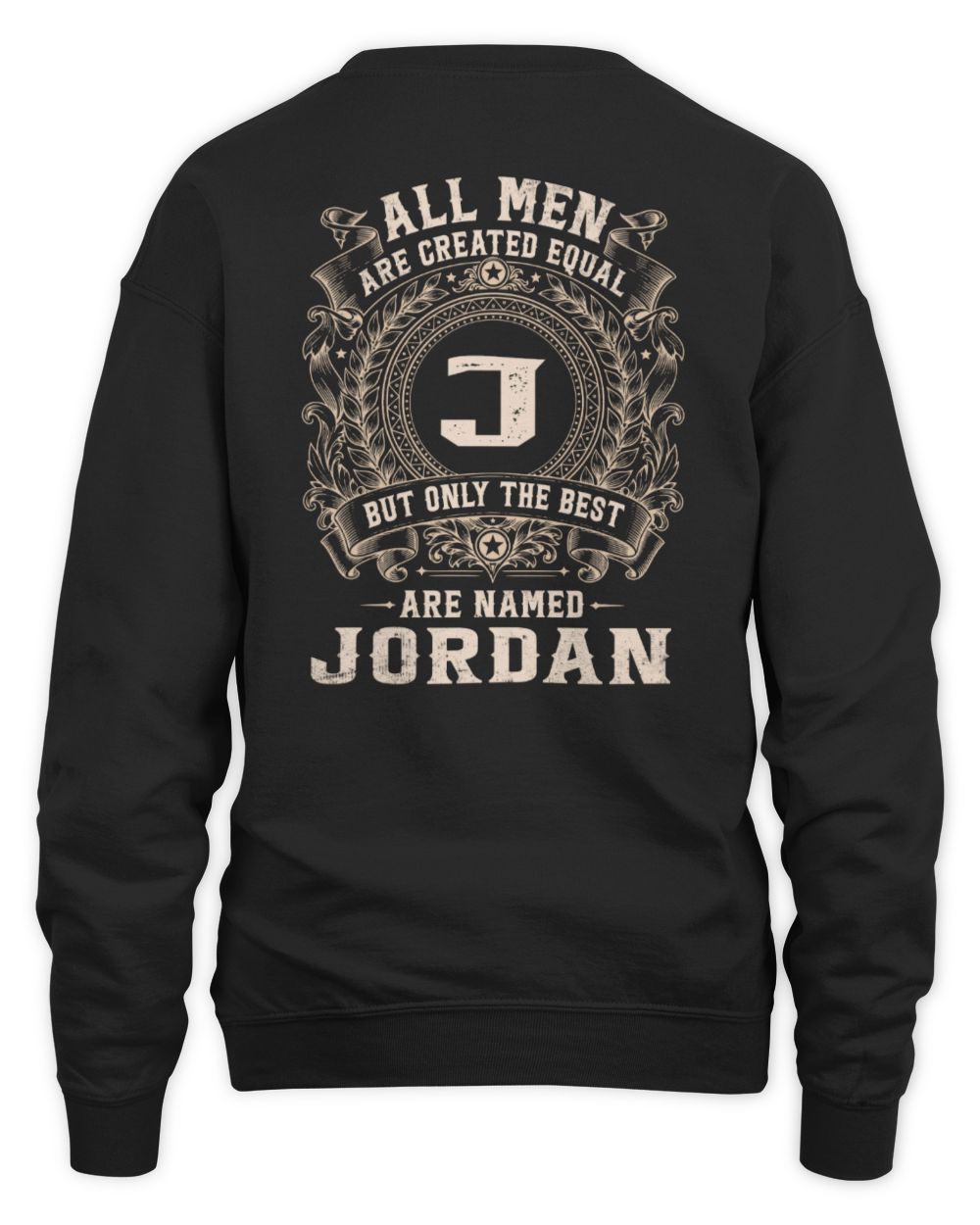 All Men Are Created Equal Cool Logo Shirt JORDAN M1-60 / Unisex Sweatshirt / black
