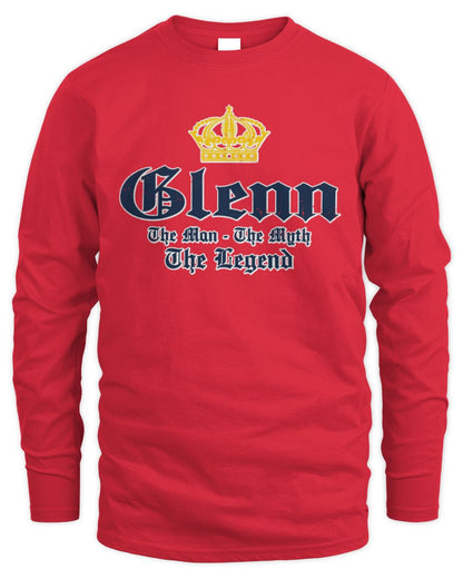 The Man The Myth The Legend Corona Beer T-Shirt GLENN M1-S83 / Men's Long Sleeved T-Shirt / red