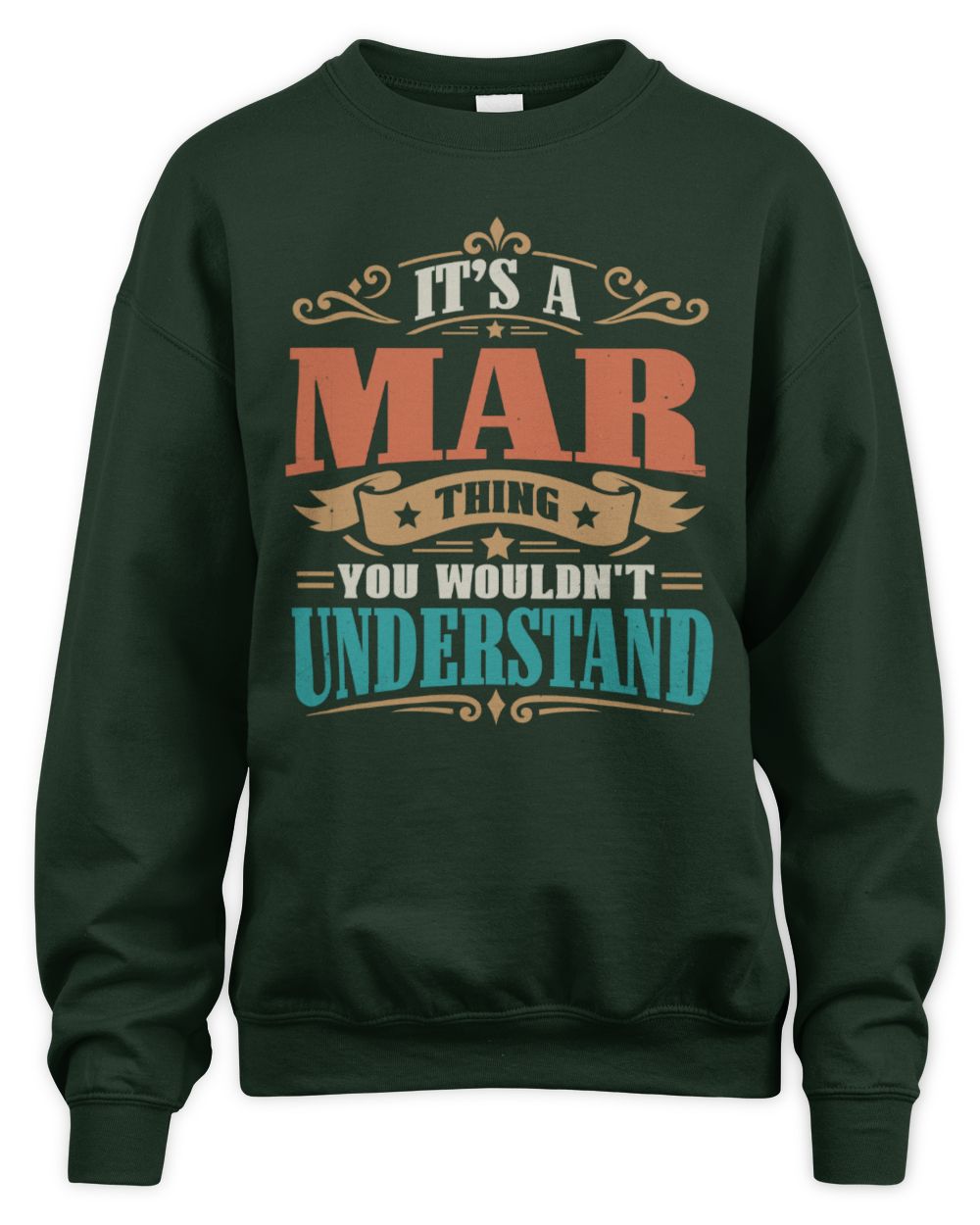 It’s a Name Thing Personalized Retro T-Shirt MAR M1-47 / Unisex Sweatshirt / forest green
