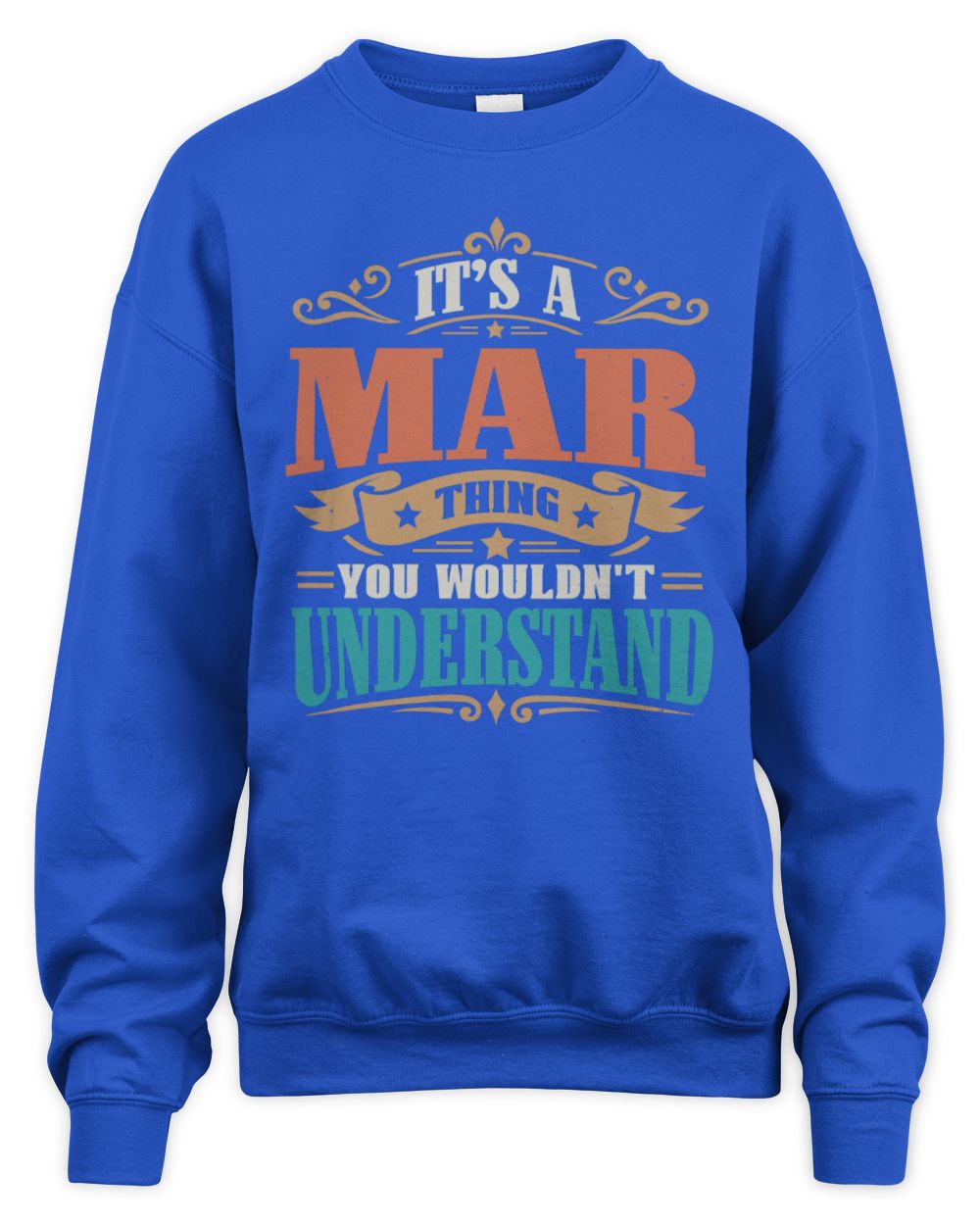 It’s a Name Thing Personalized Retro T-Shirt MAR M1-47 / Unisex Sweatshirt / royal