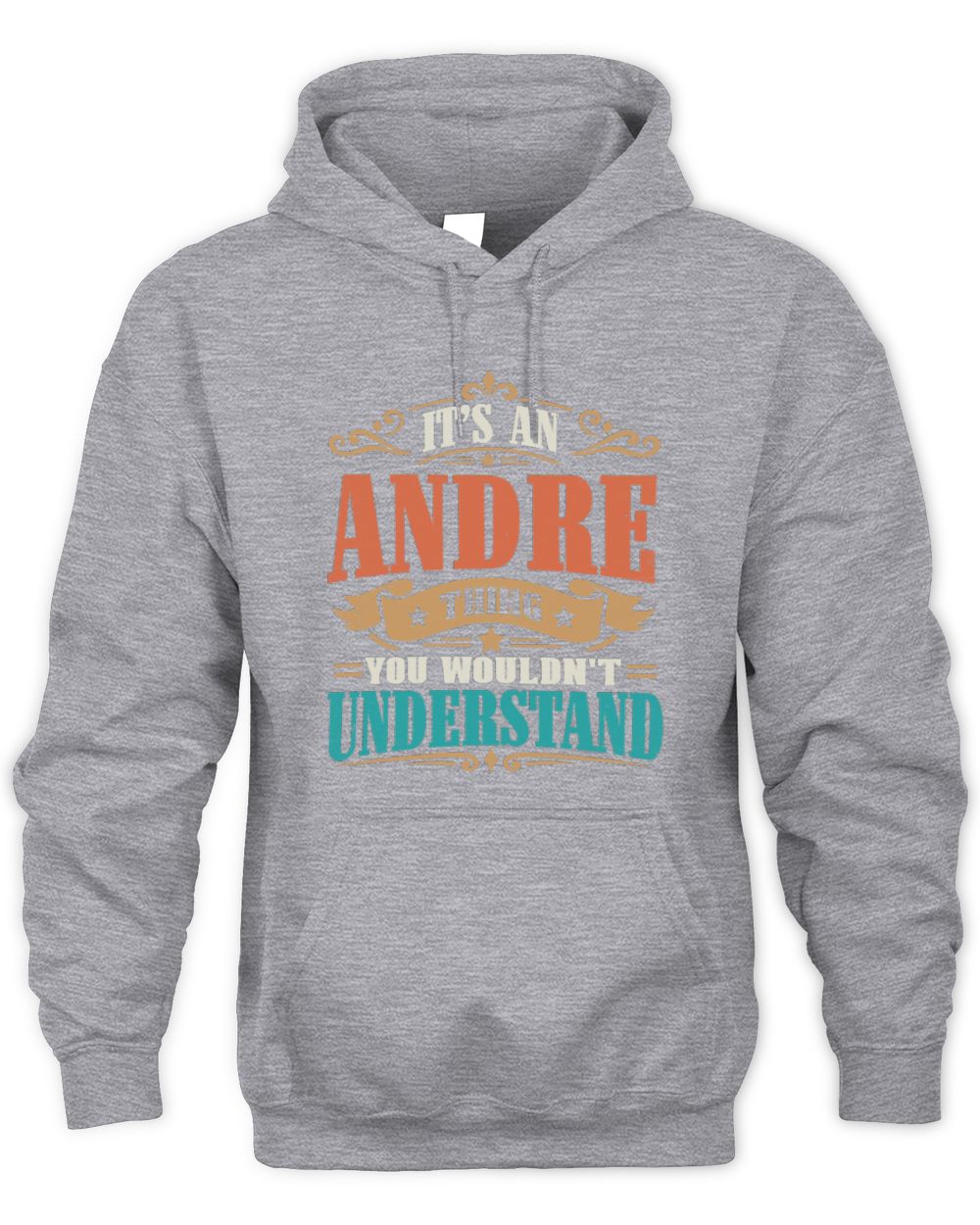 It’s a Name Thing Personalized Retro T-Shirt ANDRE M1-47 / Unisex Hoodie / sport grey