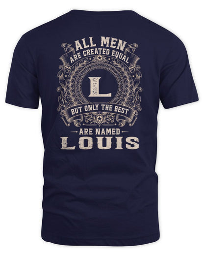 All Men Are Created Equal Cool Logo Shirt LOUIS M1-60 / Unisex Standard T-Shirt / navy