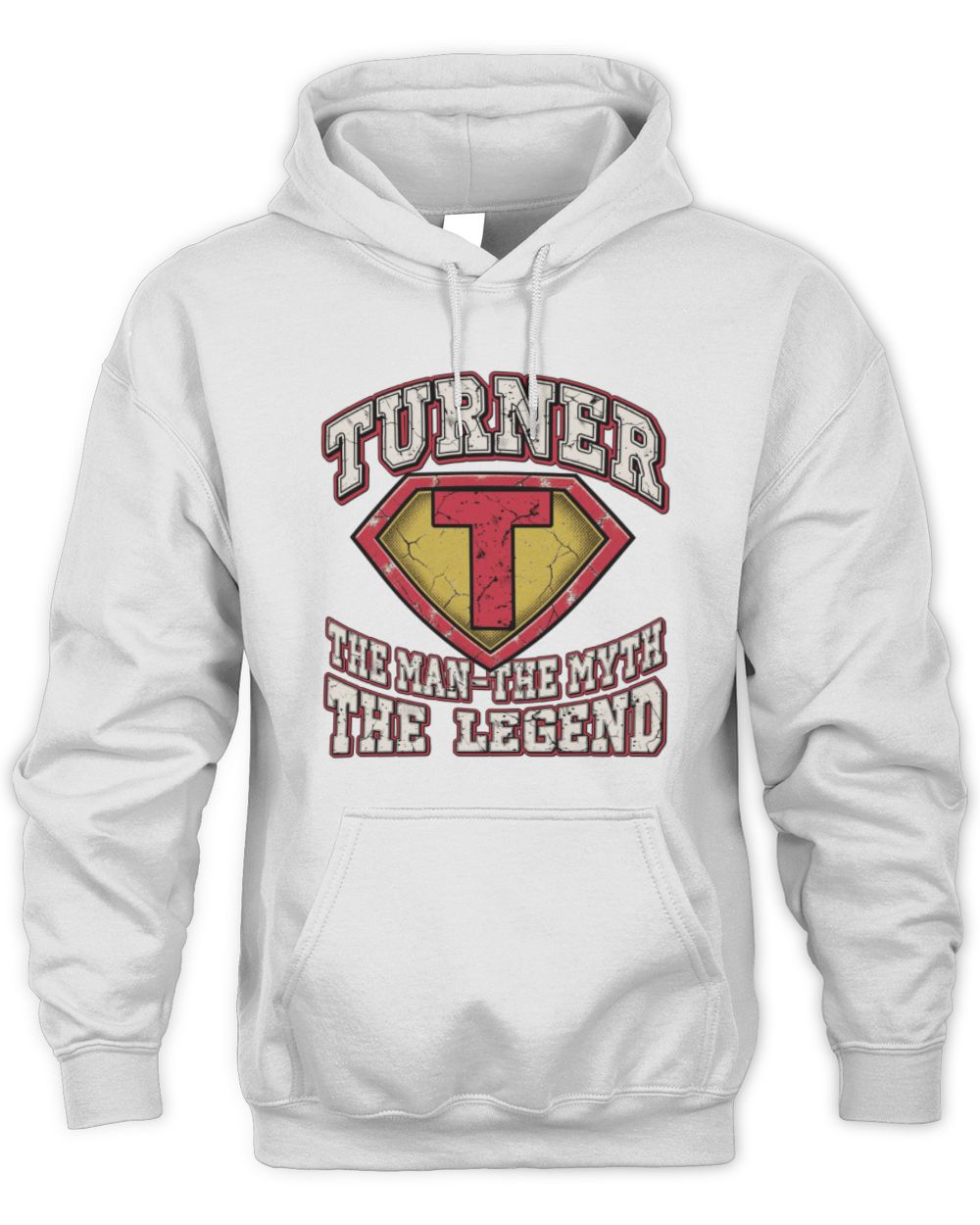 The Man The Myth The Legend Superman Graphic T-Shirt TURNER M1-74 / Unisex Hoodie / white