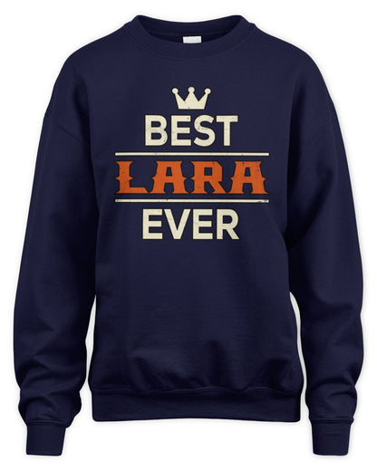 Best Your Name With Crown Shirt LARA M1-59 / Unisex Sweatshirt / navy
