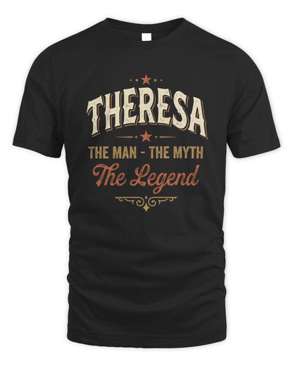 I'm Name I'm Not Rude I Just Have The Balls Funny T-Shirt THERESA M1-77 / Unisex Standard T-Shirt / black