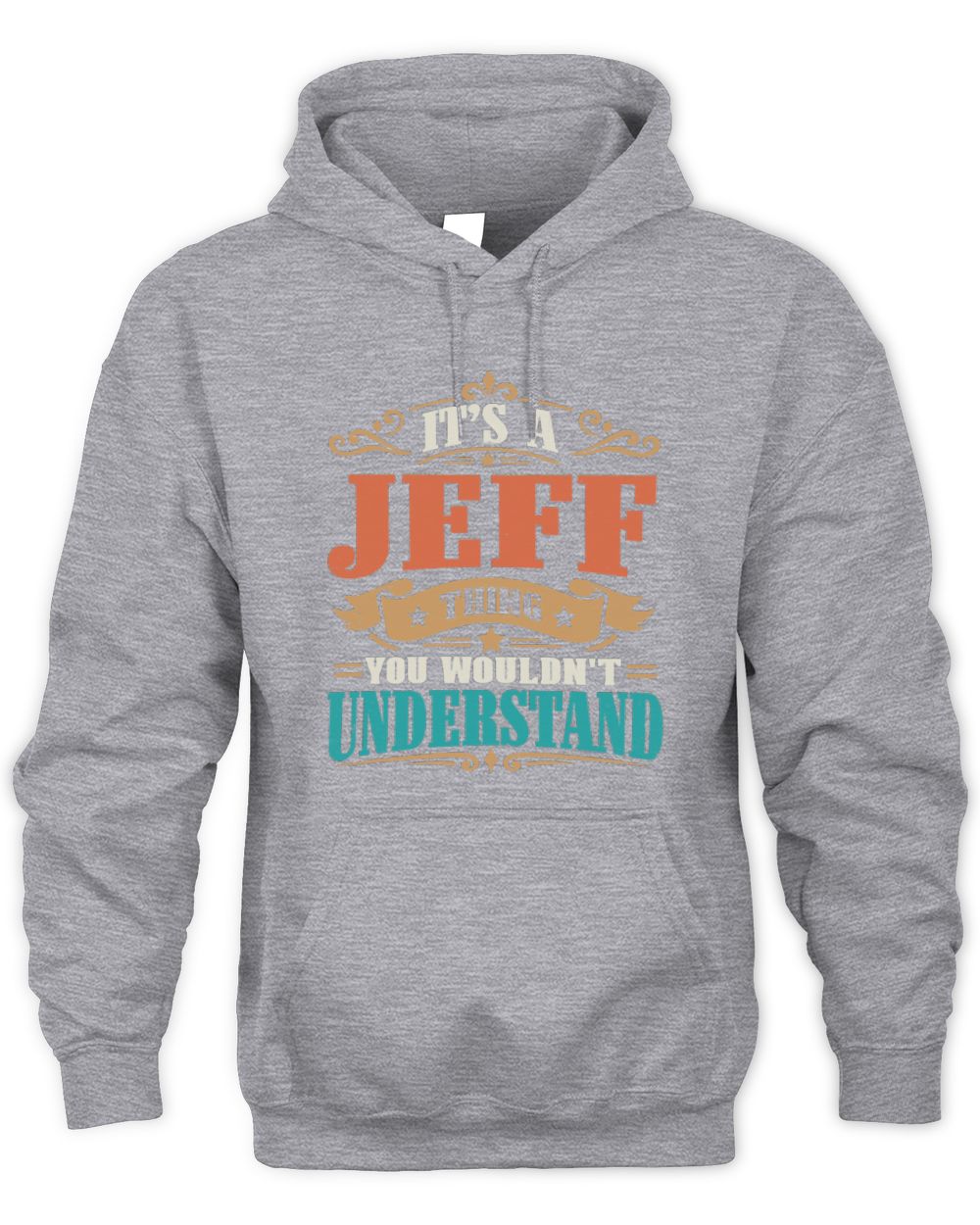 It’s a Name Thing Personalized Retro T-Shirt JEFF M1-47 / Unisex Hoodie / sport grey