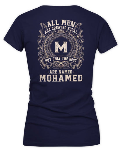 All Men Are Created Equal Cool Logo Shirt MOHAMED M1-60 / Women's V-Neck T-Shirt / navy