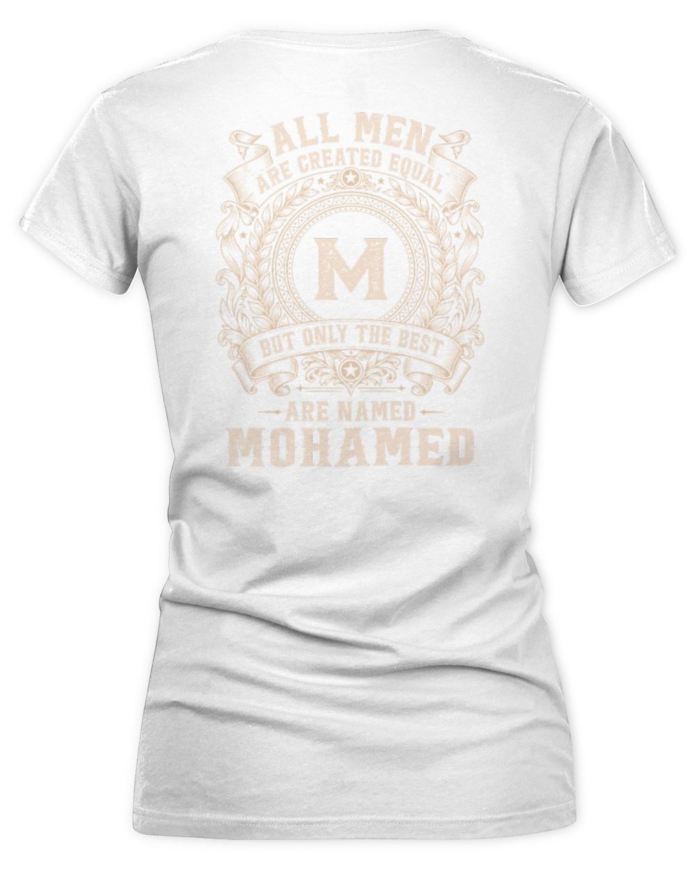 All Men Are Created Equal Cool Logo Shirt MOHAMED M1-60 / Women's V-Neck T-Shirt / white