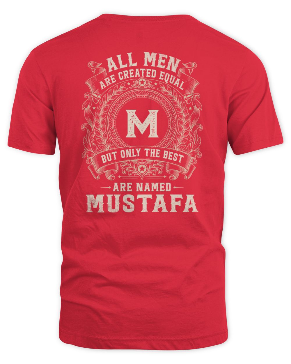 All Men Are Created Equal Cool Logo Shirt MUSTAFA M1-60 / Unisex Standard T-Shirt / red