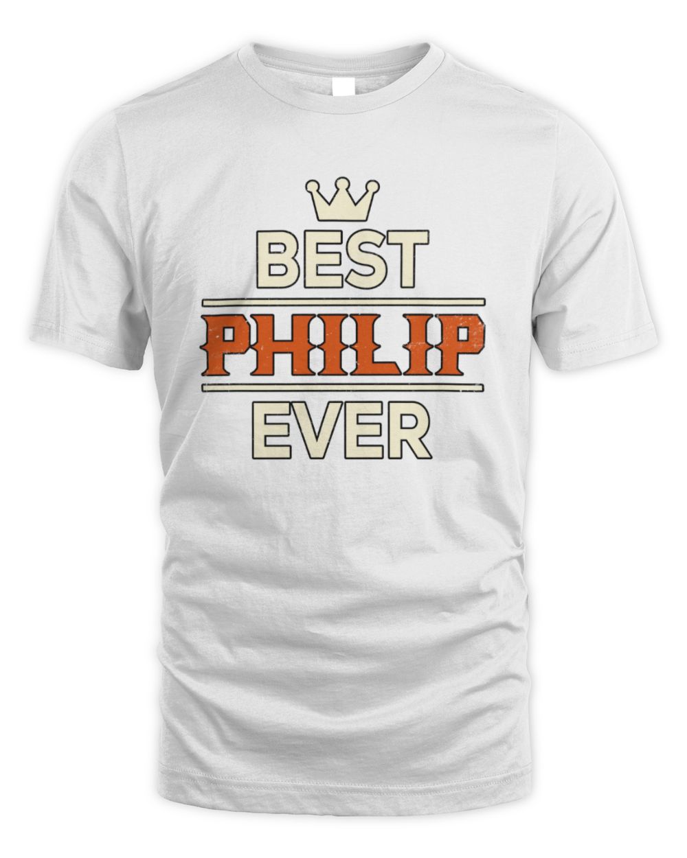 Best Your Name With Crown Shirt PHILIP M1-59 / Unisex Standard T-Shirt / white