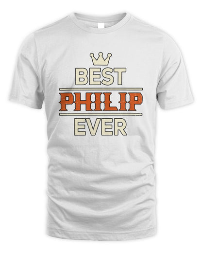 Best Your Name With Crown Shirt PHILIP M1-59 / Unisex Standard T-Shirt / white