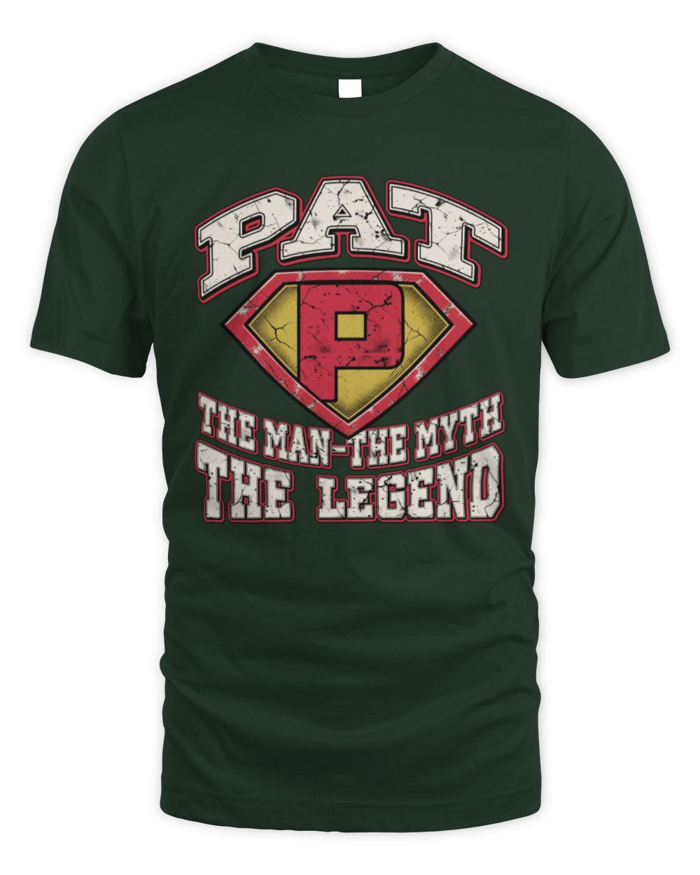 The Man The Myth The Legend Superman Graphic T-Shirt PAT M1-74 / Unisex Standard T-Shirt / forest green